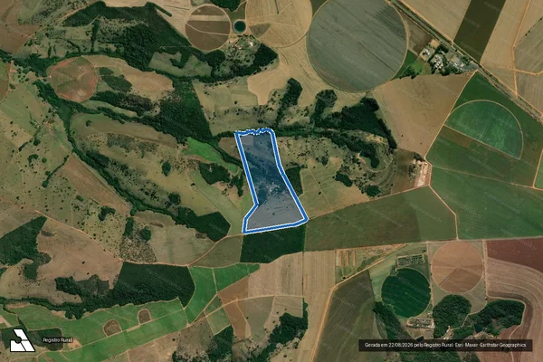 Imagem de satélite de FAZENDA VEADOS LUGAR CAPÃO GRANDE - Gleba 01 em Santa Juliana - MG