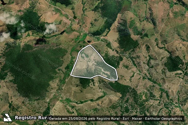 Imagem de satélite de Fazenda Botafogo - Parte 2 em Pavão - MG