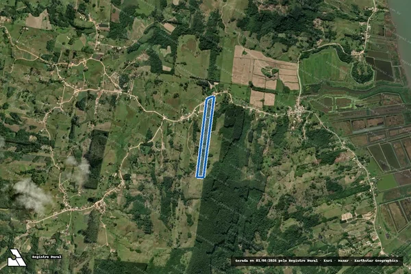 Imagem de satélite de Matriculas 42089, 42090 e 42094 - Parcela 1 em Laguna - SC