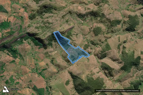 Imagem de satélite de Serrinha e Fazenda Santa Rita - Parcela 1 em São Fidélis - RJ
