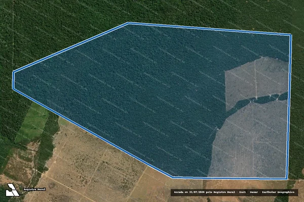 Imagem de satélite de FAZENDA SÃO SEBASTIÃO - Mat. 13.825 em Alta Floresta - MT