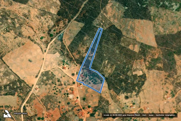 Imagem de satélite de SITIO SERRINHA DOS MARINHEIROS ? LOTE 1860 - Parte 1 em Pereiro - CE