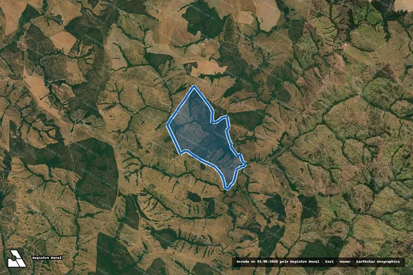 Imagem de satélite de FAZENDA DOIS IRMÃOS, destaque da FAZENDA SÃO JERONIMO em Corumbaíba - GO