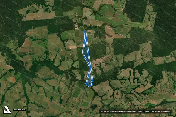 Imagem de satélite de Fazenda Nossa Senhora Auxiliadora - Gleba 03 em Pontes e Lacerda - MT