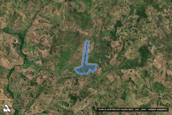 Imagem de satélite de FAZENDA BAIXA VERDE, SANTO AMARO E BAIXA GRANDE - Parcela 1 em Itanhém - BA