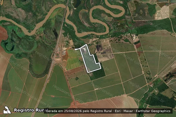 Imagem de satélite de Fazenda Nossa Senhora Aparecida ? Gleba ?A2? - Fazenda Nossa Senhora Aparecida ? Gleba ?A2? em Rincão - SP