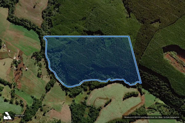 Imagem de satélite de Quinhão 01, Bloco 03, Fazenda Laranjeiras - Parte 1 em Laranjeiras do Sul - PR