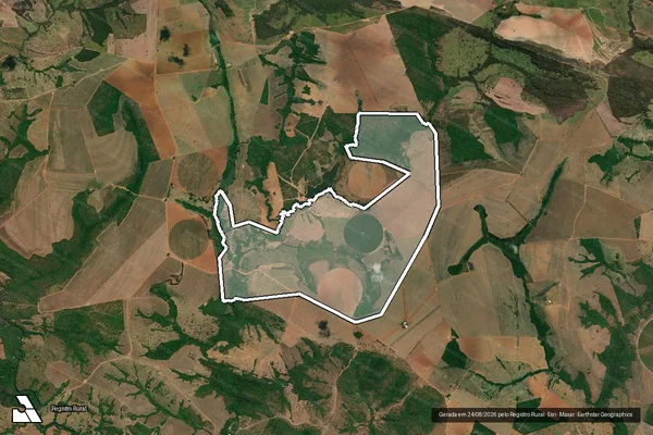 Imagem de satélite de Fazenda Paraíso - Gleba 1 em Caldas Novas - GO