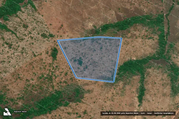 Imagem de satélite de Reserva Legal do Lote 12, Desmembrado da Parte do Lote 267 do Loteamento Araguacema, 3º Etapa - Reserva do Lote 12 em Goianorte - TO