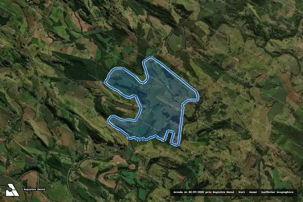 Imagem de satélite de FAZENDA SAO JOAO - Matrícula 12176, 13609, 4146, 5196, 12174, 9371, 4995, 4513, 273, 12175, 4147, 9372 em Rio Bom - PR