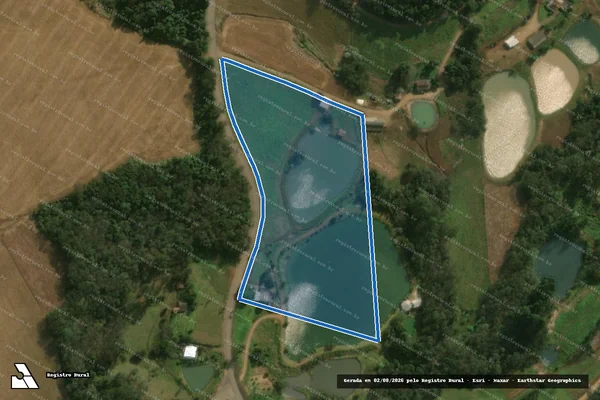 Imagem de satélite de PARTE DO LOTE RURAL Nº 65 e PARTE DO LOTE RURAL Nº 66 - Parcela 1 em Guaraciaba - SC