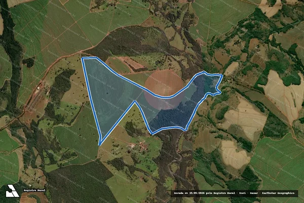 Imagem de satélite de Fazenda Santa Mônica - Fazenda Santa Mônica em Veríssimo - MG