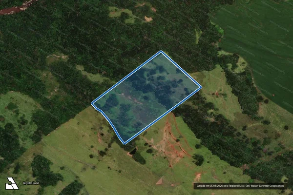 Imagem de satélite de Sitio Vista Alegre - Matrícula 5377 em Ortigueira - PR