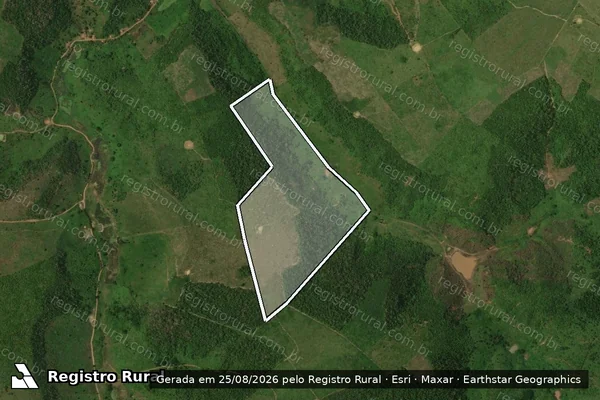 Imagem de satélite de FAZ. NEVES – LOTE 157 –ASSOCIACAO DOS PEQUENOS PRODUTORES RURAIS DA VILA KENIO – P.A. CIGRA / LOTE 157