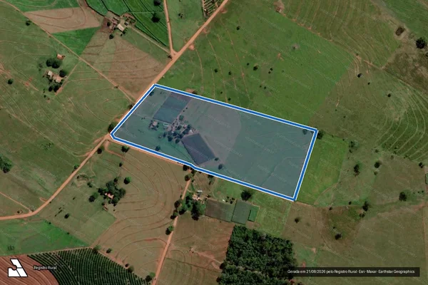 Imagem de satélite de Sitio Bela Vista - Parte 1 em Palmeira d'Oeste - SP