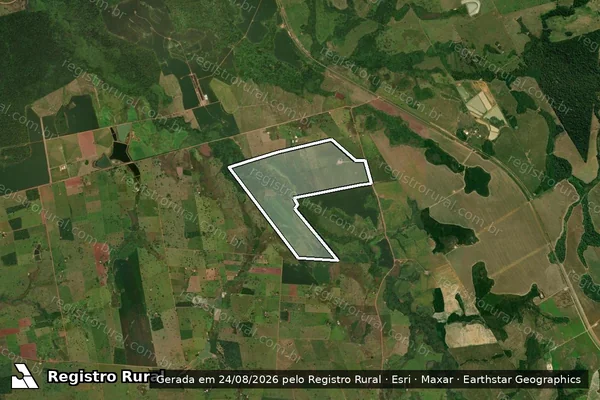 Imagem de satélite de ESTÂNCIA CECÍLIA - ESTÂNCIA CECÍLIA (LOTE 01 - GLEBA SARARÉ GALERA) em Conquista D'Oeste - MT