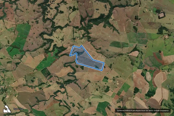 Imagem de satélite de SÍTIO RIBEIRÃO DO MEIO - 001 em Ribeirão Claro - PR