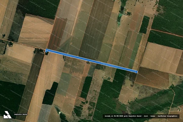 Imagem de satélite de ESTRADA VICINAL 01 ? P.A BRASIL NOVO - Parte 2 em Querência - MT