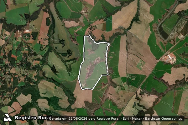 Imagem de satélite de Fazenda Olho D`Agua  / Lote 4 em Ipiranga - PR
