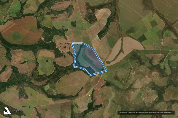 Imagem de satélite de Fazenda Três Barras,Primavera e Estância Alvorada  - G8 em Santa Rita do Araguaia - GO