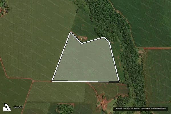 Imagem de satélite de Lote Rural 01-B, 1º Parte, 33º Perimetro, Fazenda Britania - Parcela 1 em Maripá - PR