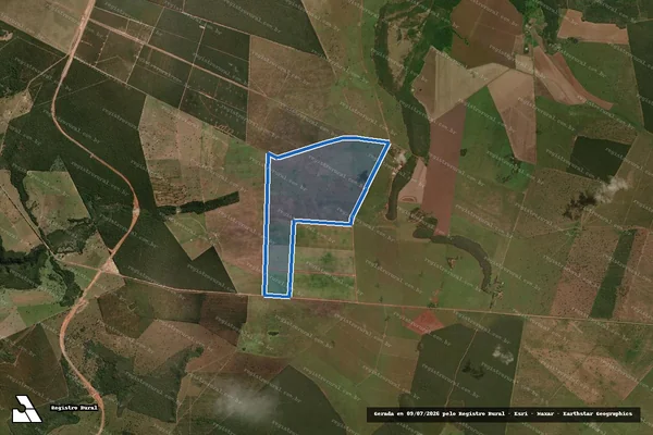 Imagem de satélite de Fazenda Arco Íris em Poxoréu - MT
