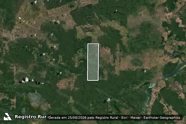 Imagem de satélite de FAZENDA BAÚ - 001 em São Félix do Xingu - PA