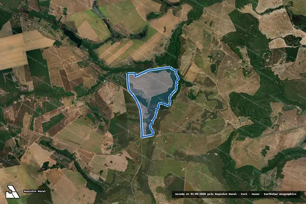 Imagem de satélite de FAZENDA ANCORA Junção de Partes do Lote 57 do Loteamento Lages Gleba 04 - PARTE REMANESCENTE em Alvorada - TO