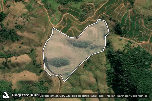 Imagem de satélite de SÍTIO BELA VISTA - Parte 2 em Pedra Dourada - MG