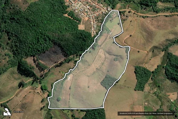 Imagem de satélite de SITIO MONJOLO - Parcela 1 em Santa Rita de Ibitipoca - MG
