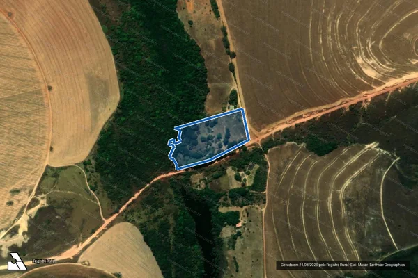 Imagem de satélite de FAZENDA PALMEIRA - GLEBA G - 001 em Água Fria de Goiás - GO