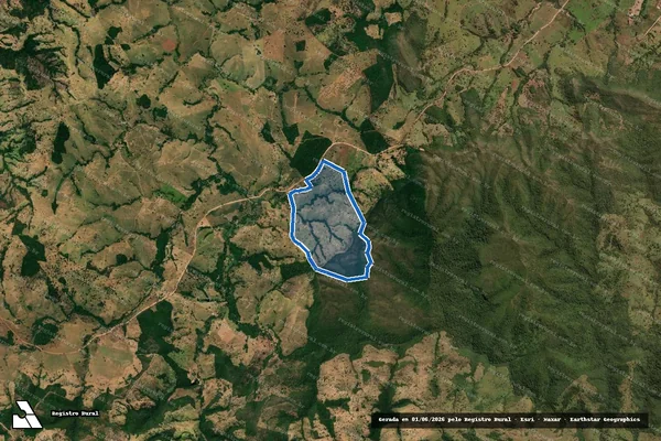 Imagem de satélite de Fazenda Mandu Vilela - Parcela 1 em Hidrolina - GO