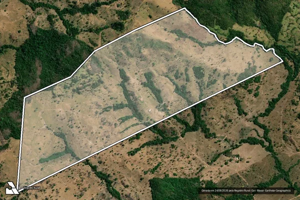 Imagem de satélite de Fazenda Rainha da Serra, parte do Lote nº 26 do Lotº. Campo Alegre - 001 em Brasilândia do Tocantins - TO
