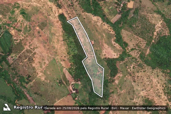 Imagem de satélite de Fazenda Gado Bravo Extrema Mamuda - LOTE 05 em Unaí - MG