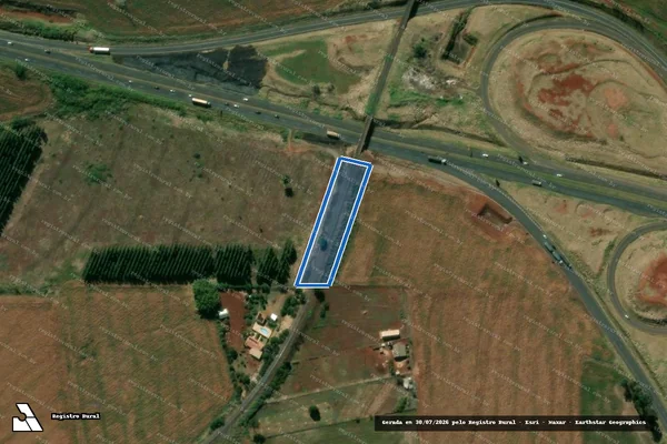 Imagem de satélite de Lote de Terras nº 1-A-2-B - Lote de terras n° 1-A-2-B-Faixa de Domínio da Linha Férrea em Mandaguari - PR