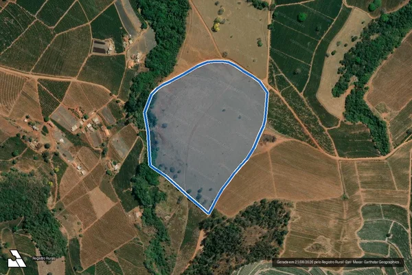 Imagem de satélite de FAZENDA PASTO DOS BURROS  - FAZENDA PASTO DOS BURROS G1 em Carmo da Cachoeira - MG