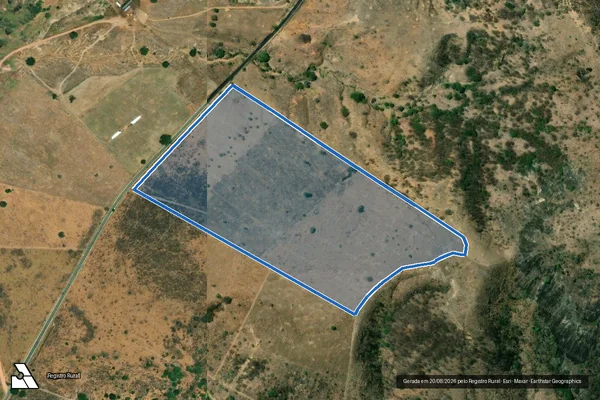 Imagem de satélite de FAZENDA SEMPRE VIVA - GLEBA 1 em Divino das Laranjeiras - MG