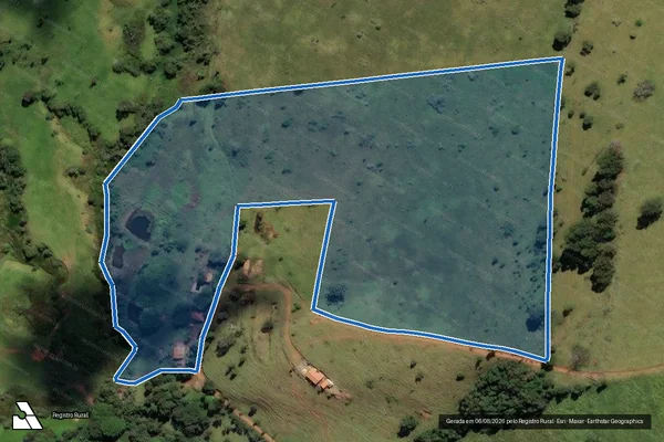 Imagem de satélite de Fazenda do Barreiro - Parcela 1 em Três Corações - MG
