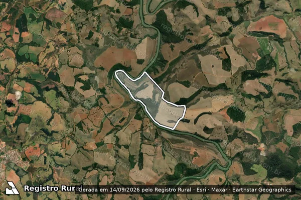 Imagem de satélite de Fazenda Cachoeira do Porto - GLEBA 01 em São Gonçalo do Sapucaí - MG