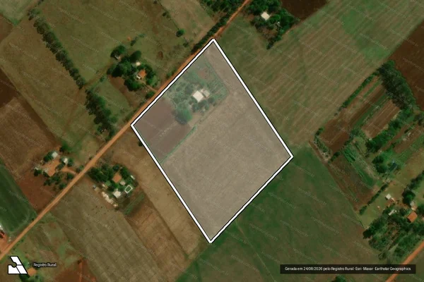 Imagem de satélite de P. A. Itamarati II (Gleba G) - Lote 1540 em Ponta Porã - MS