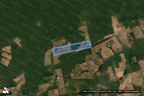 Imagem de satélite de Fazenda Vó Jovita - Parte 1 em Gaúcha do Norte - MT