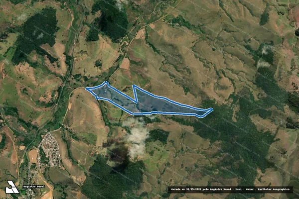 Imagem de satélite de Fazenda Bela Vista ou Palmeiras - Parte 1 em Rochedo de Minas - MG