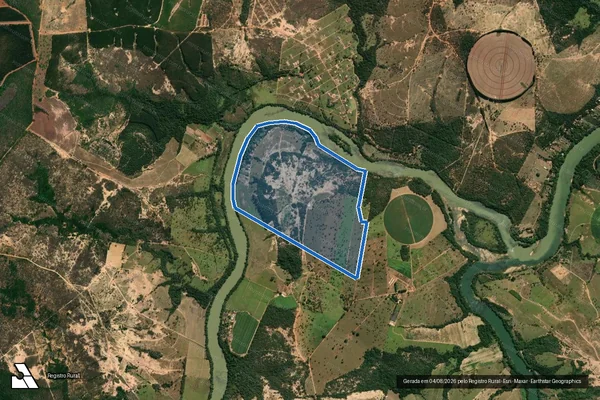 Imagem de satélite de FAZENDA DA BARRA, LUGAR PONTAL em Martinho Campos - MG