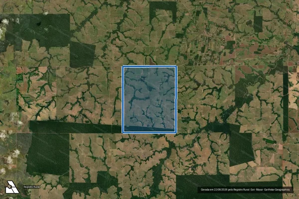 Imagem de satélite de FAZENDA SOROCABANA -LOTE 04- GLEBA CORUMBIARA - SETOR 05 - 001 em São Felipe D'Oeste - RO