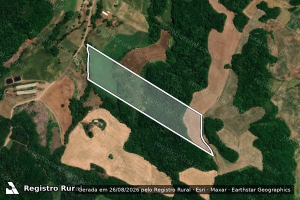 Imagem de satélite de LOTE RURAL SEM DENOMINACAO - Parcela 1 em São José do Inhacorá - RS