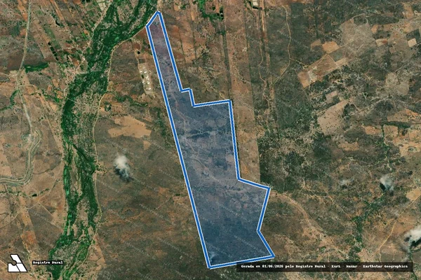 Imagem de satélite de Fazenda Carioca - Gleba B em Salgado de São Félix - PB