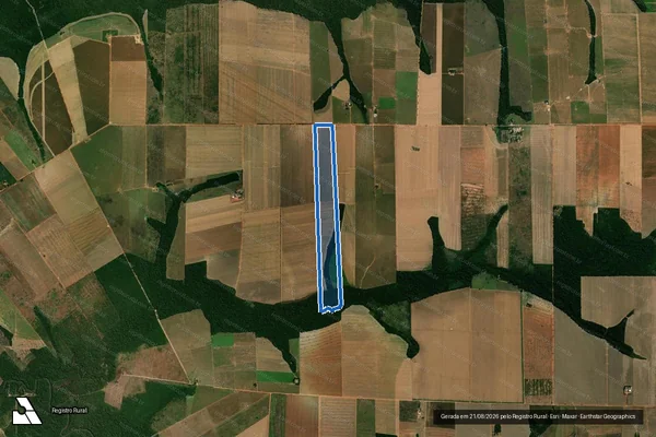 Imagem de satélite de LOTE 832 P.A. TAPURAHITANHANGÁ -  LOTE 832 em Itanhangá - MT