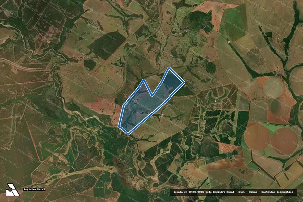 Imagem de satélite de FAZENDA SETE COPAS - Venina Cândida de Paiva em Aparecida do Taboado - MS