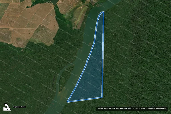 Imagem de satélite de GLEBA CANAÃ ? ÁREA EXCEDENTE N° 02 ? LOTE TAPUIA - Parte 1 em Nova Canaã do Norte - MT