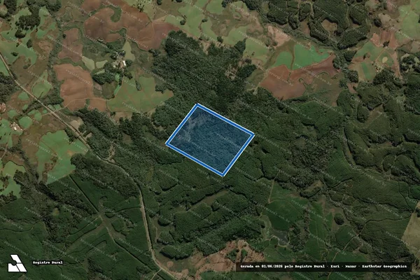Imagem de satélite de FAZENDA ROCHA MATRICULA 22176 - Parcela 1 em Calmon - SC